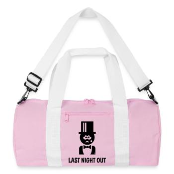 Bräutigam – Last Night Out (JGA / Polterabend / B) - Recycled Duffel Bag - pink/white - Front