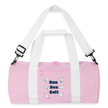 Sun Sea Salt Beach Ocean Coastal Summer Design - Recycelte Duffel Bag - Rosa/Weiß - Vorne