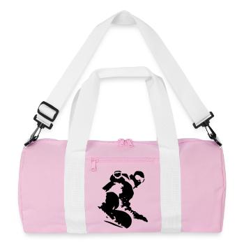 snowboarding_20 - Sac de sport recyclé - rose/blanc - Devant