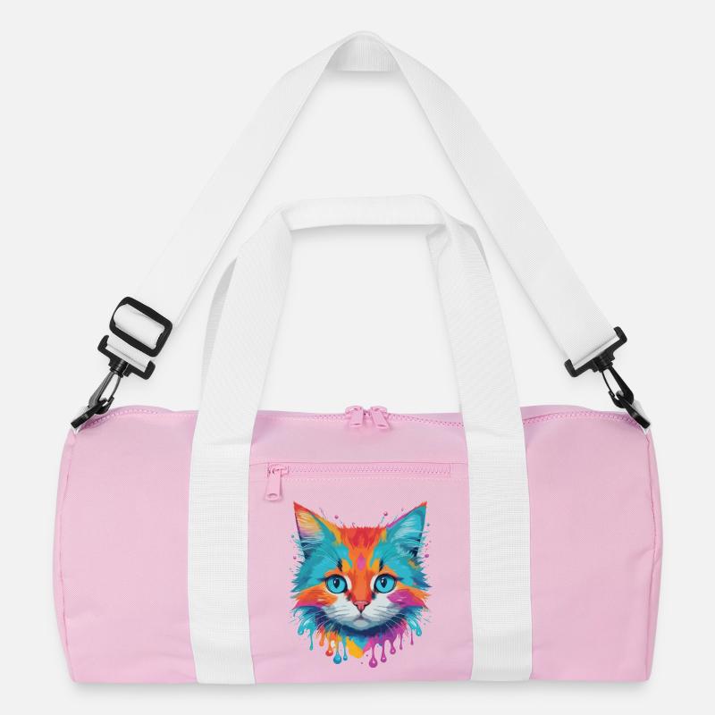 Cute Cat Recycled Duffel Bag