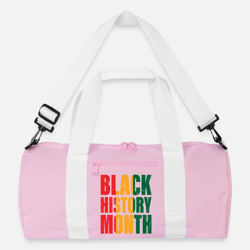 Black History Month - Recycelte Duffel Bag - Rosa/Weiß
