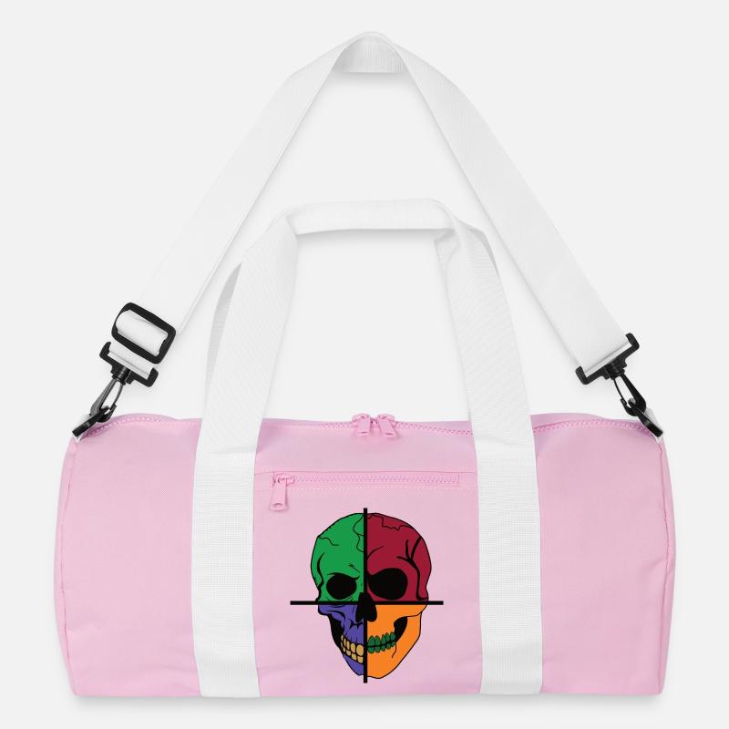 Vier geteilter Skelettschädel Recycelte Duffel Bag