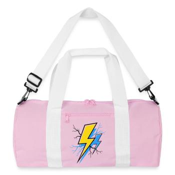 Blue Yellow Ray - Recycled Duffel Bag - pink/white - Front