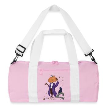 Citrouille fringante en manteau violet - Sac de sport recyclé - rose/blanc - Devant
