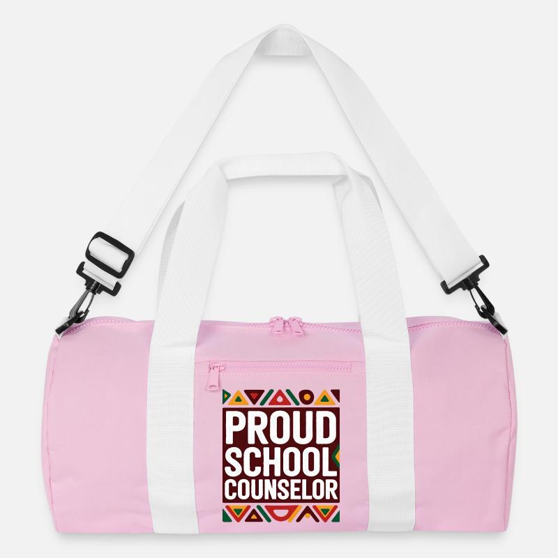 Proud School Counselor | Geometric Pattern Recycled Duffel Bag