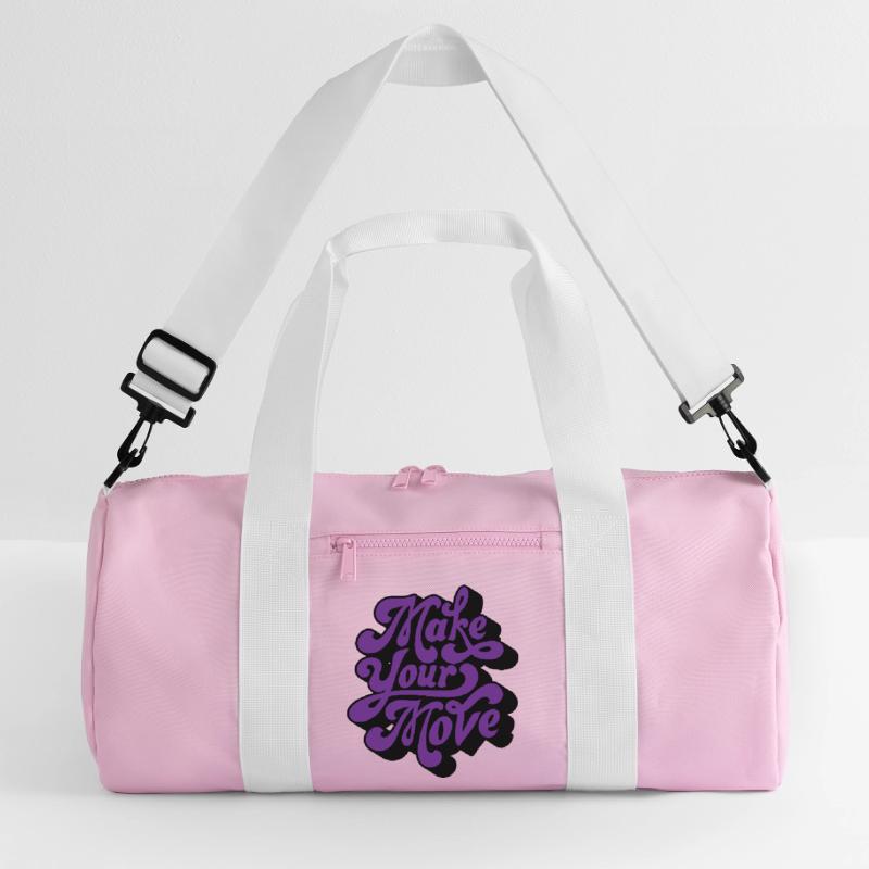 Make Your Move Retro Script Recycled Duffel Bag