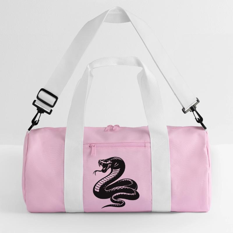 Snake Python Silhouette Recycled Duffel Bag