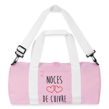 Copper Wedding 32 Years of Happiness - Recycled Duffel Bag - pink/white - Front
