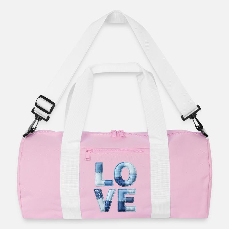 Love Moderne Patchwork Kunst Recycelte Duffel Bag