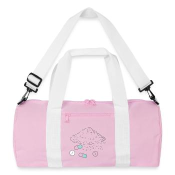 Complément alimentaire Pilules Poudre Comprimés - Sac de sport recyclé - rose/blanc - Devant