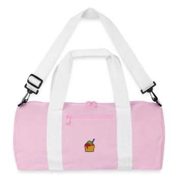 Eis - Recycelte Duffel Bag - Rosa/Weiß - Vorne