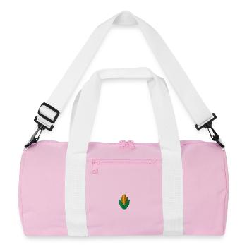 Maïs brodé - Sac de sport recyclé - rose/blanc - Devant