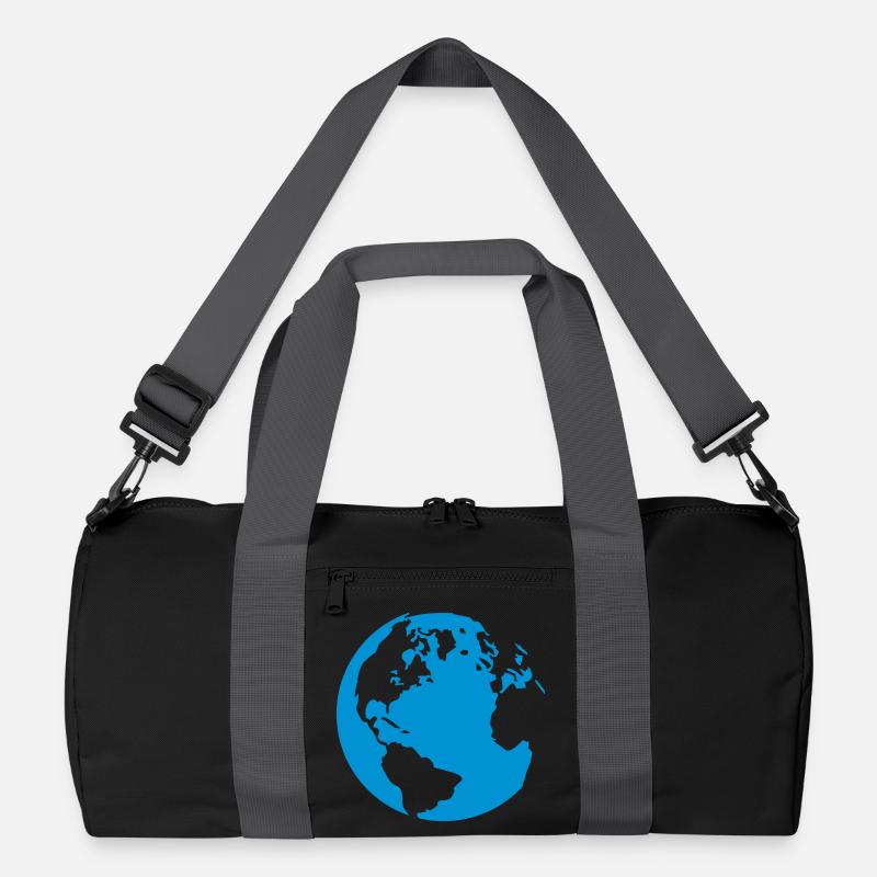 Le monde - Sac de sport recyclé - noir/gris graphite