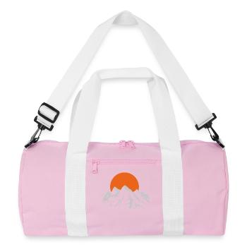 Berge - Recycelte Duffel Bag - Rosa/Weiß - Vorne