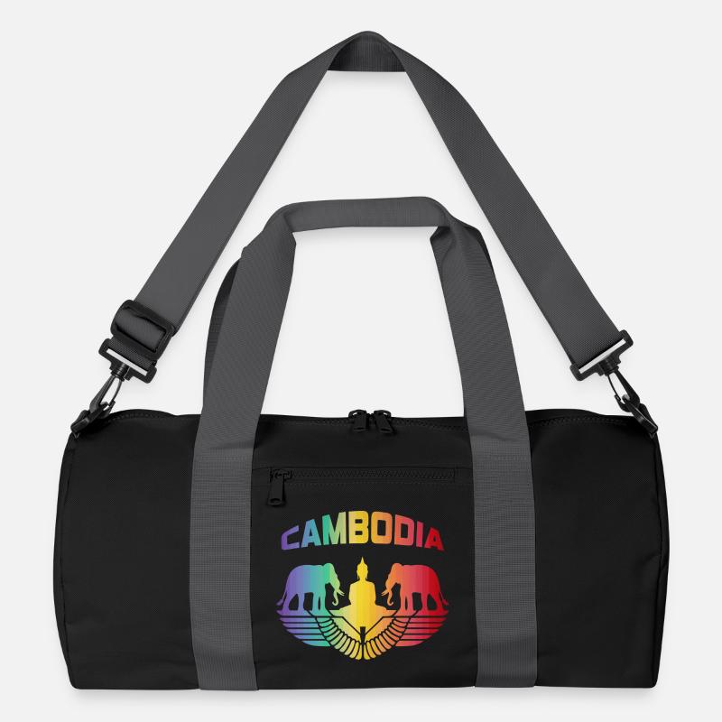 Kambodscha Elefanten mit Buddha / Geschenk Recycelte Duffel Bag