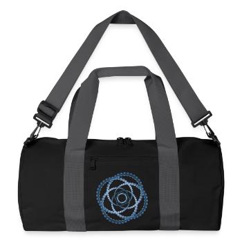 atom - cellular six - Recycelte Duffel Bag - Schwarz/Graphitgrau - Vorne