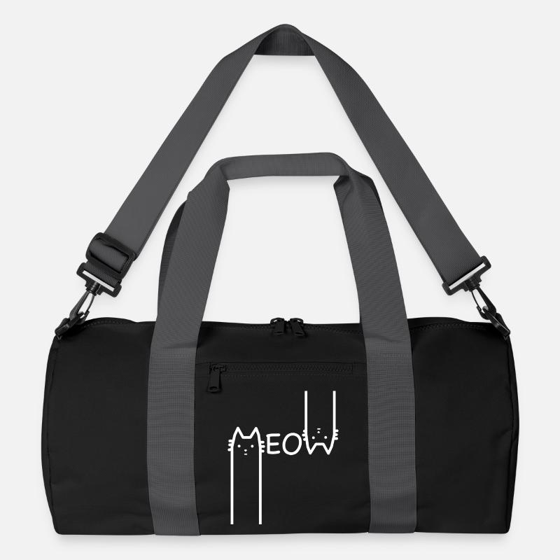Katze - Recycelte Duffel Bag - Schwarz/Graphitgrau