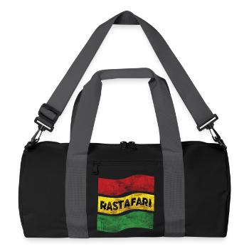 Rastafari Flag - Recycled Duffel Bag - black/graphite grey - Front