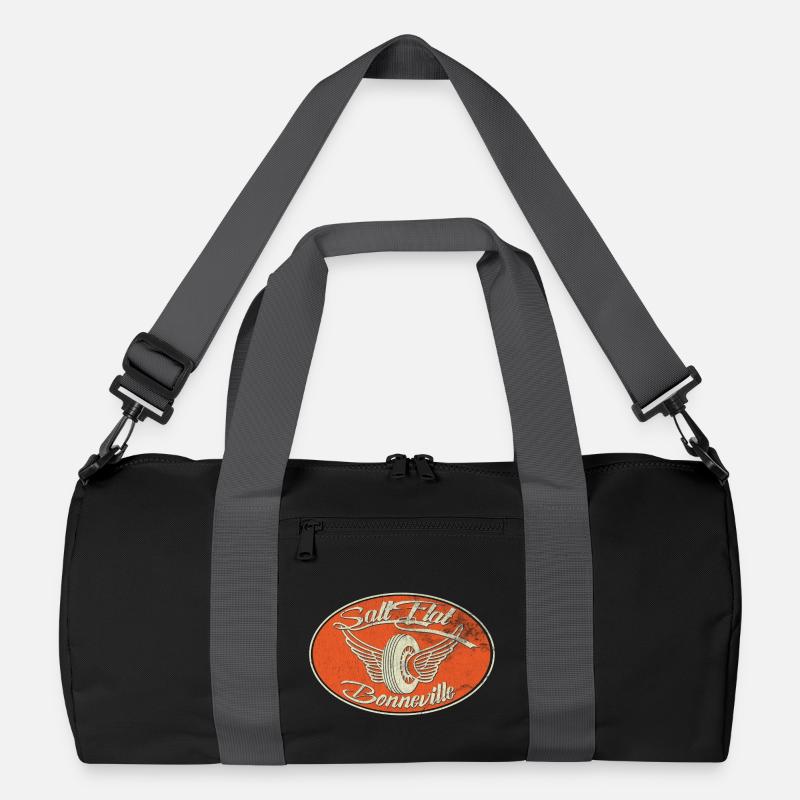 Salt Flat Bonneville Wing Logo - Recycelte Duffel Bag - Schwarz/Graphitgrau