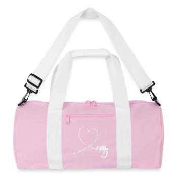 Caméléon reptile terrarium animal de compagnie cadeau - Sac de sport recyclé - rose/blanc - Devant