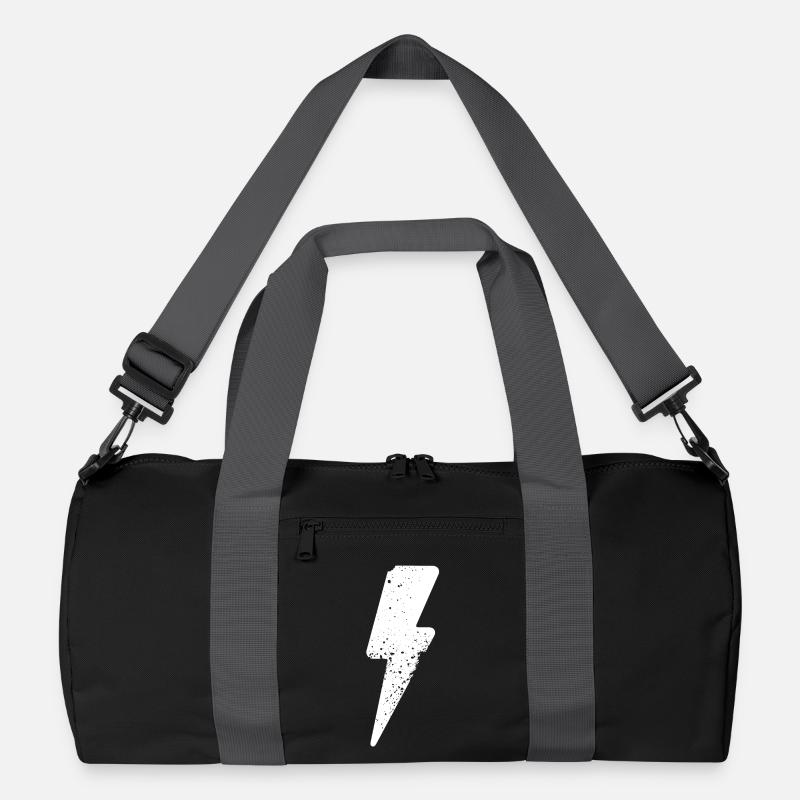 blitz symbol zorn - Recycelte Duffel Bag - Schwarz/Graphitgrau