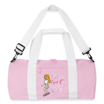 skateboard - Sac de sport recyclé - rose/blanc - Devant