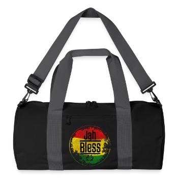 Jah Bless Symbole rouge-jaune-vert - Sac de sport recyclé - noir/gris graphite - Devant
