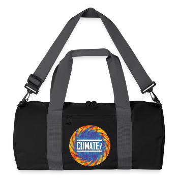 Climate Change Protest Design - Recycled Duffel Bag - black/graphite grey - Front