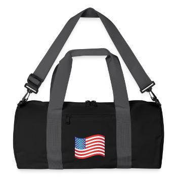 Drapeau américain - Sac de sport recyclé - noir/gris graphite - Devant
