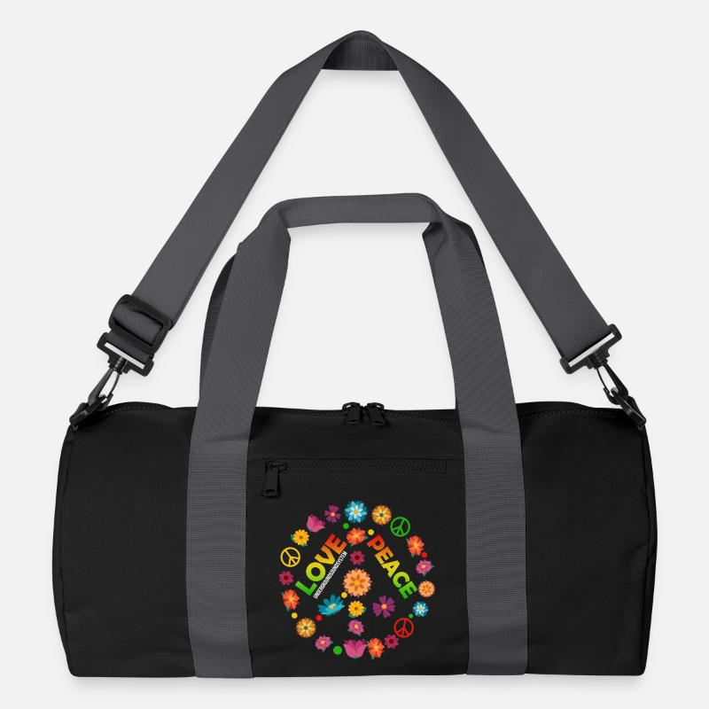 Blumenkreis Liebe Frieden Recycelte Duffel Bag