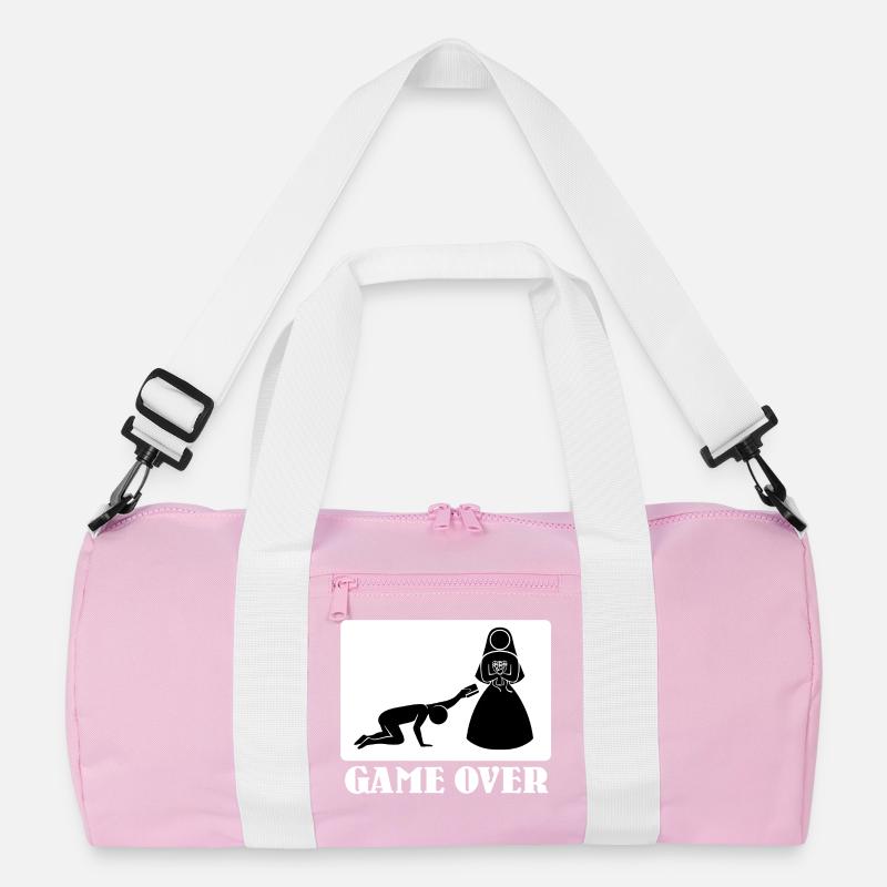 Game Over Wedding Statement Funny JGA Polterer Recycled Duffel Bag