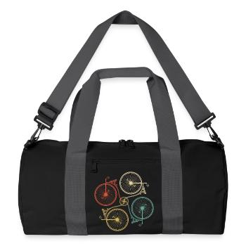 Dégradé de mosaïque de roue - Sac de sport recyclé - noir/gris graphite - Devant