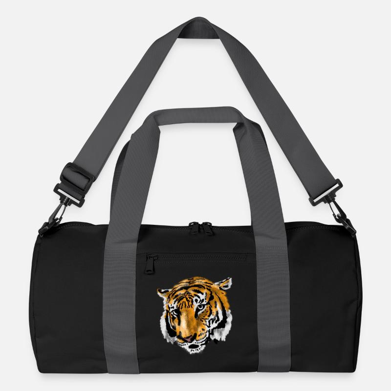 tigre - Sac de sport recyclé - noir/gris graphite