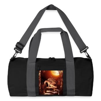 Merveilleux dragon la nuit - Sac de sport recyclé - noir/gris graphite - Devant