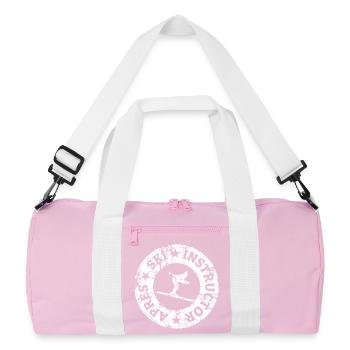 Après-Ski Instructor Skilehrer Qualitätssiegel - Recycelte Duffel Bag - Rosa/Weiß - Vorne