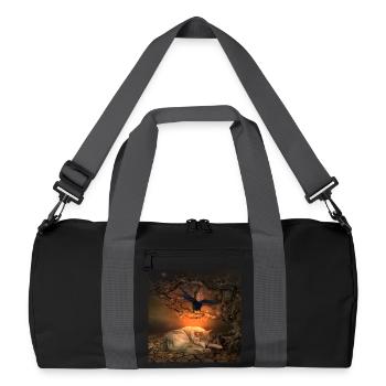 Awesome wolf - Recycled Duffel Bag - black/graphite grey - Front