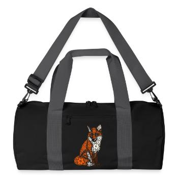 Renard Fleurs Fantastique Animal - Sac de sport recyclé - noir/gris graphite - Devant