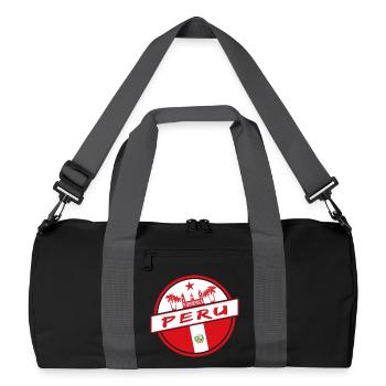 Cercle du Pérou aux couleurs nationales - Sac de sport recyclé - noir/gris graphite - Devant