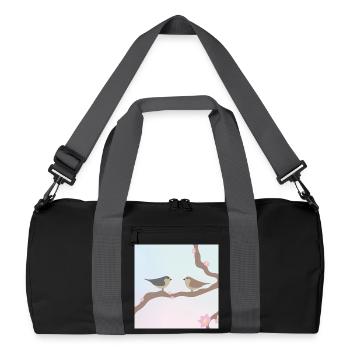 Oiseaux de printemps - Sac de sport recyclé - noir/gris graphite - Devant