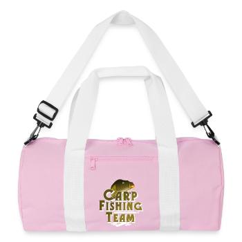 Carp Fishing Angler Angeln - Recycelte Duffel Bag - Rosa/Weiß - Vorne