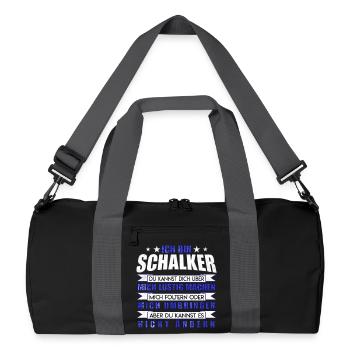 I am Schalke Fan design gift idea - Recycled Duffel Bag - black/graphite grey - Front