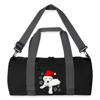 Motif de Noël du Labrador - Sac de sport recyclé - noir/gris graphite - Devant