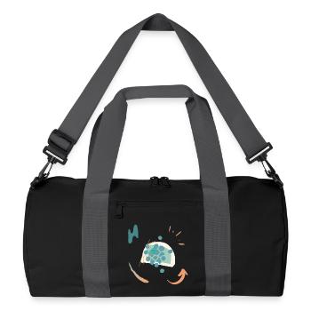 Lässiges Design mit Farbverlauf - Recycelte Duffel Bag - Schwarz/Graphitgrau - Vorne