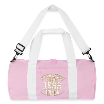 1999 year of birth - Recycled Duffel Bag - pink/white - Front