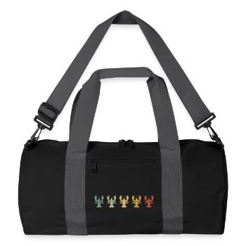 Farbverlauf Lobster Reihe - Recycelte Duffel Bag - Schwarz/Graphitgrau - Vorne