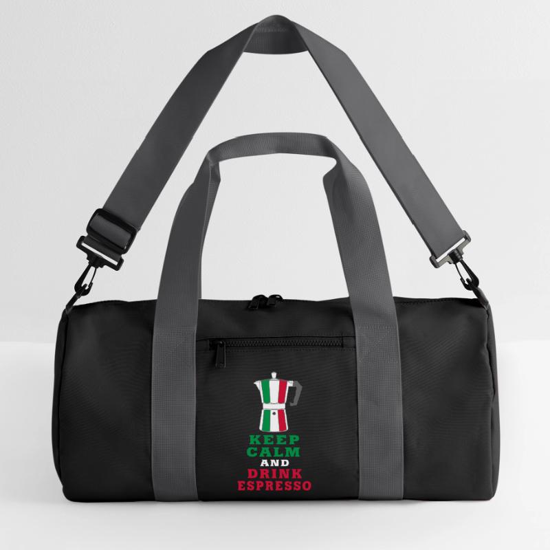 Keep Calm and Drink Espresso Design / Geschenkidee Recycelte Duffel Bag