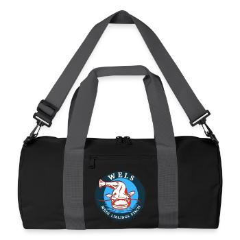 Fishing Catfish my favorite fish - Recycled Duffel Bag - black/graphite grey - Front