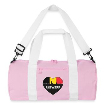 Anvers Belgique Skyline Silhouette Drapeau Belge - Sac de sport recyclé - rose/blanc - Devant