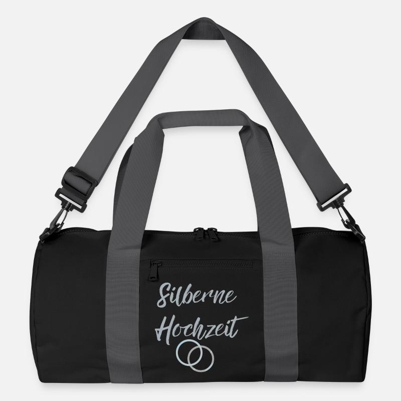 Silberne Hochzeit Eheringe silber 25 Hochzeitstag Recycelte Duffel Bag