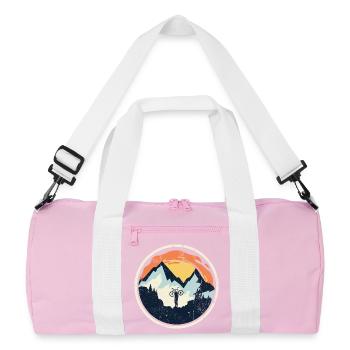 Mountain bike adventure - Recycled Duffel Bag - pink/white - Front